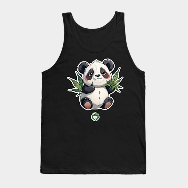 Weed cute panda Tank Top by GreenKing